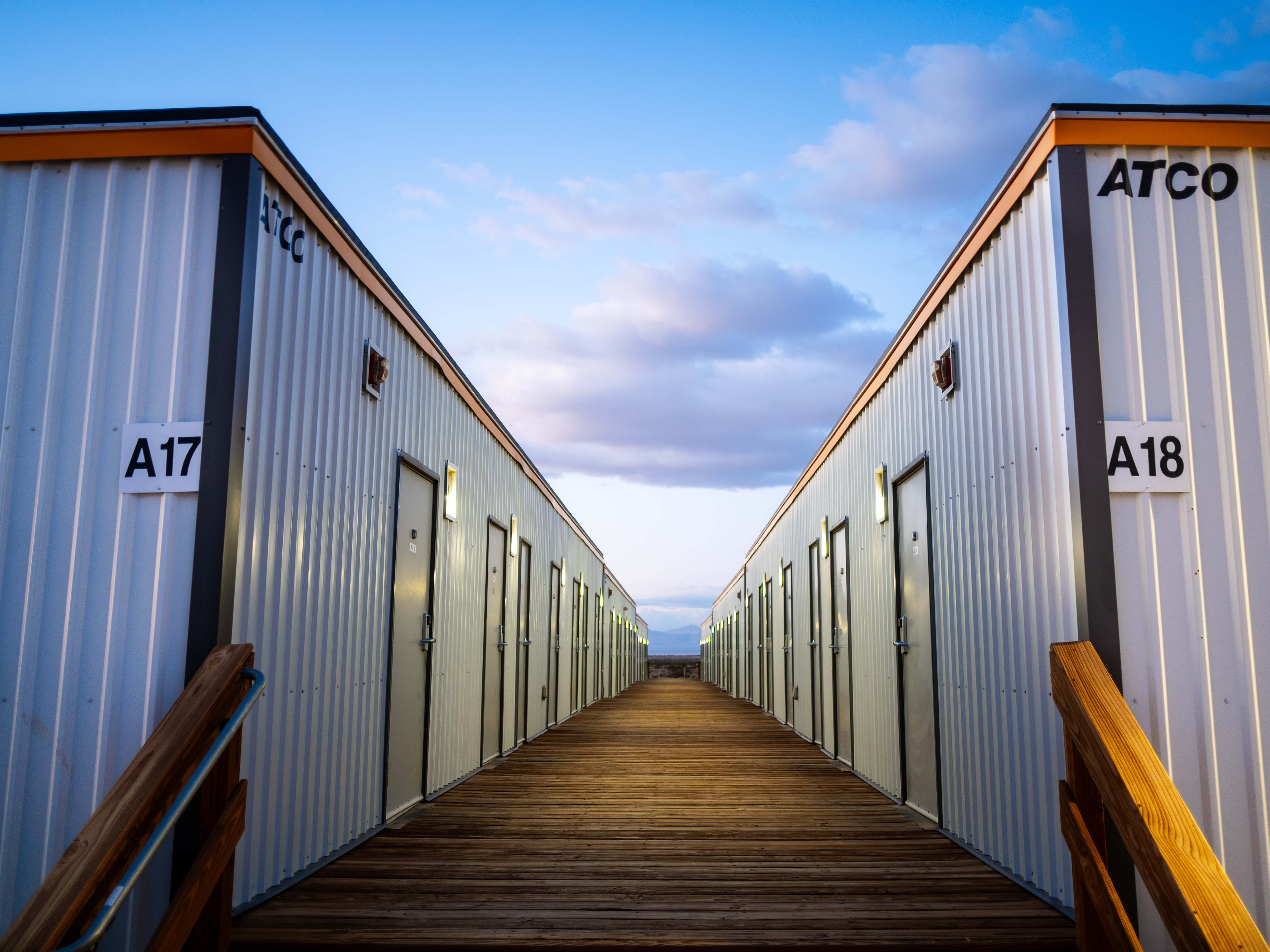 ATCO modular structures arranged at an industrial site