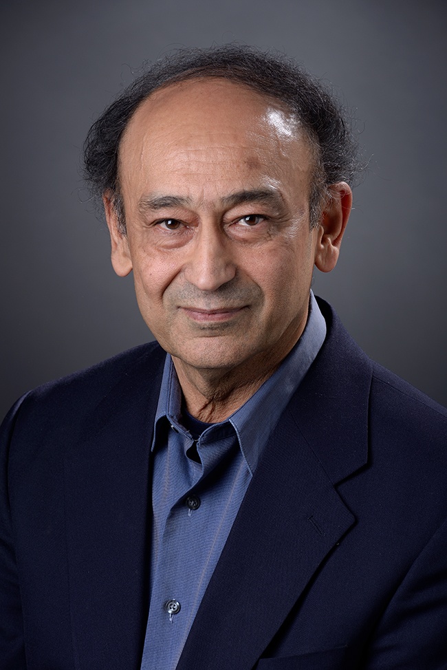 Atiq Raza in a blue shirt and navy jacket in Virsec's 2018 press portrait