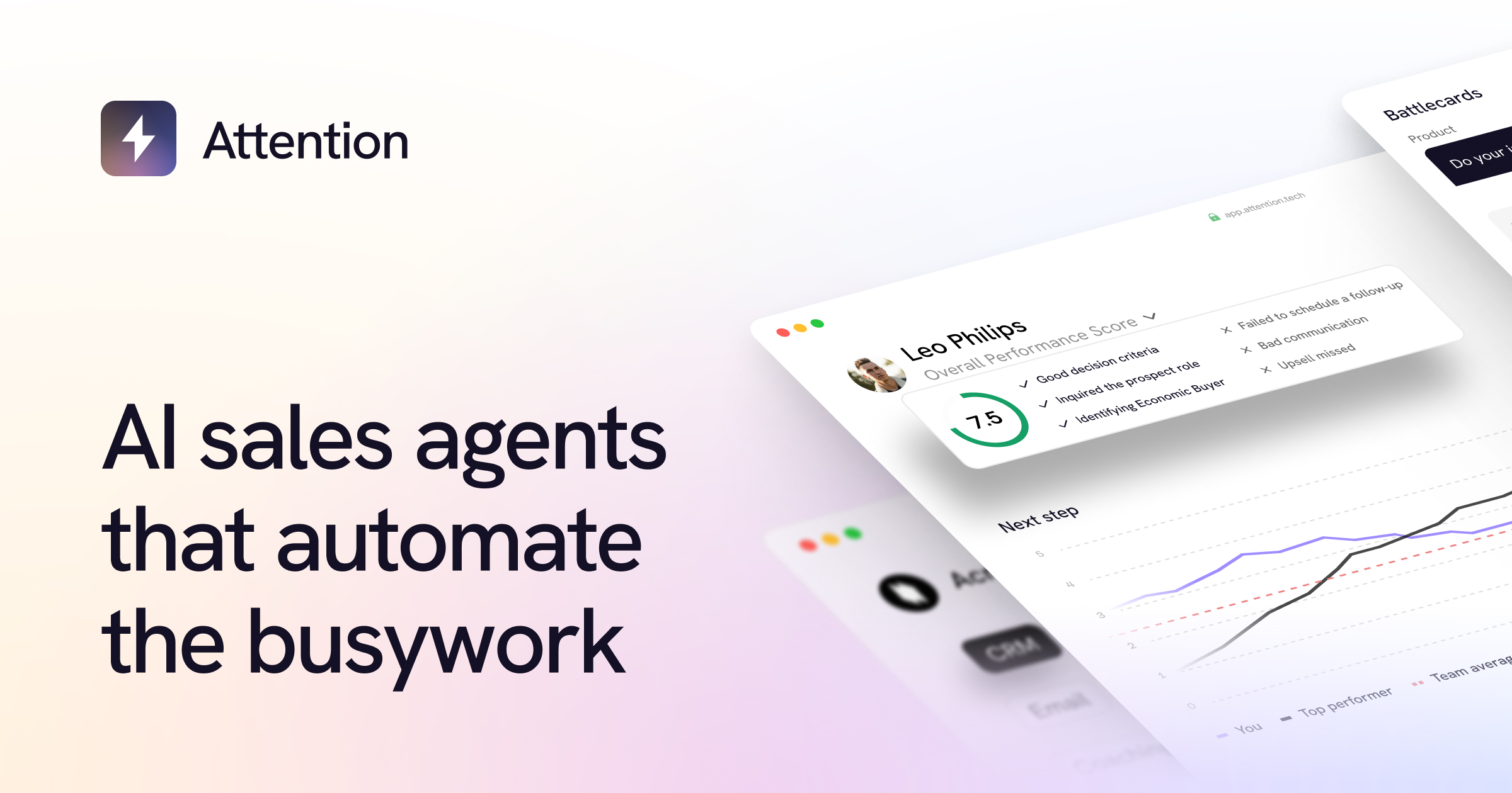 Attention - AI agents that learn from your best sales conversations