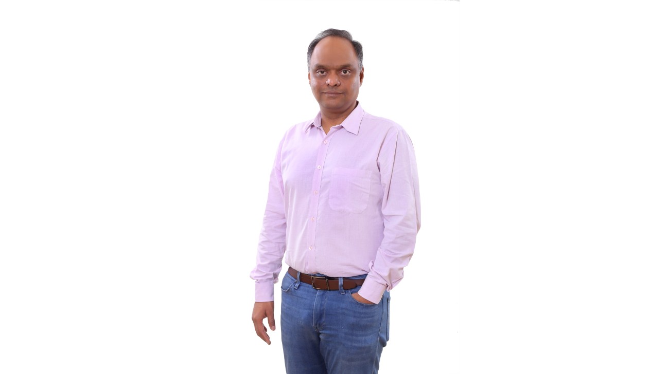 Attero co-founder and CEO Nitin Gupta in a pale pink shirt