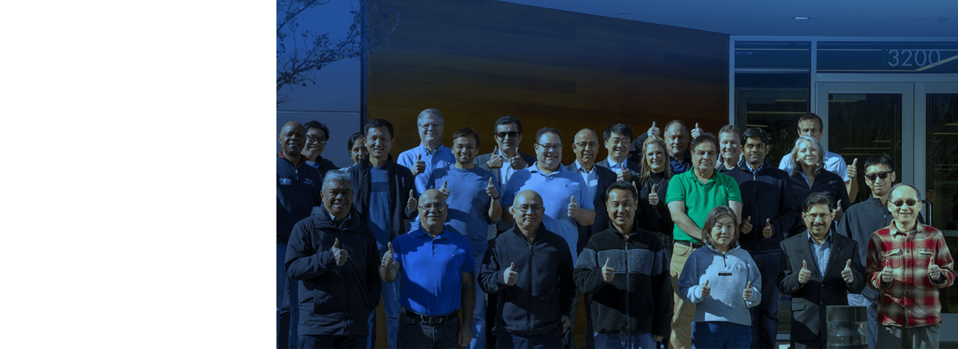 Auradine team gathered outside its Santa Clara office