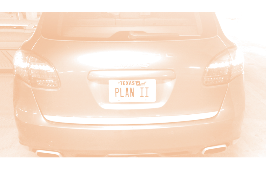 Ligon’s personalized Plan II license plate