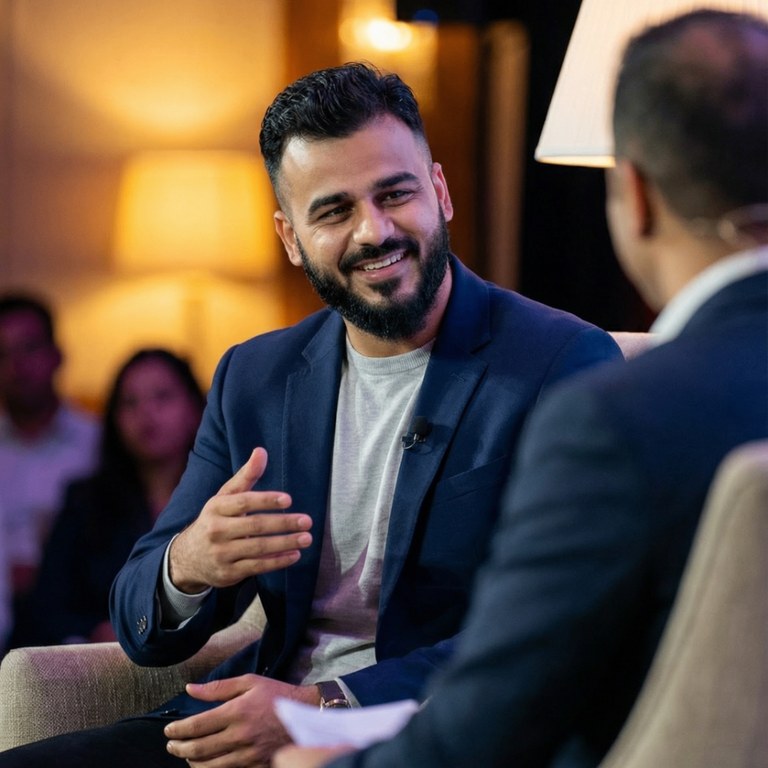 Authority On Demand founder Vikrant Shaurya speaking in an interview setting