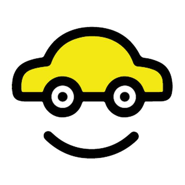 Autobrain logo - a smiling yellow car