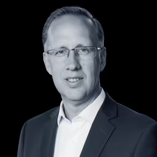 Black and white portrait of ASI co-founder and CEO Mel Torrie