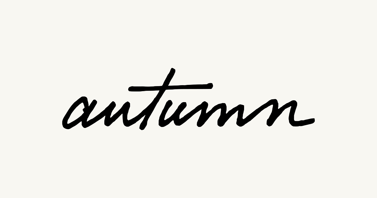 Autumn logo - hand-drawn lowercase wordmark