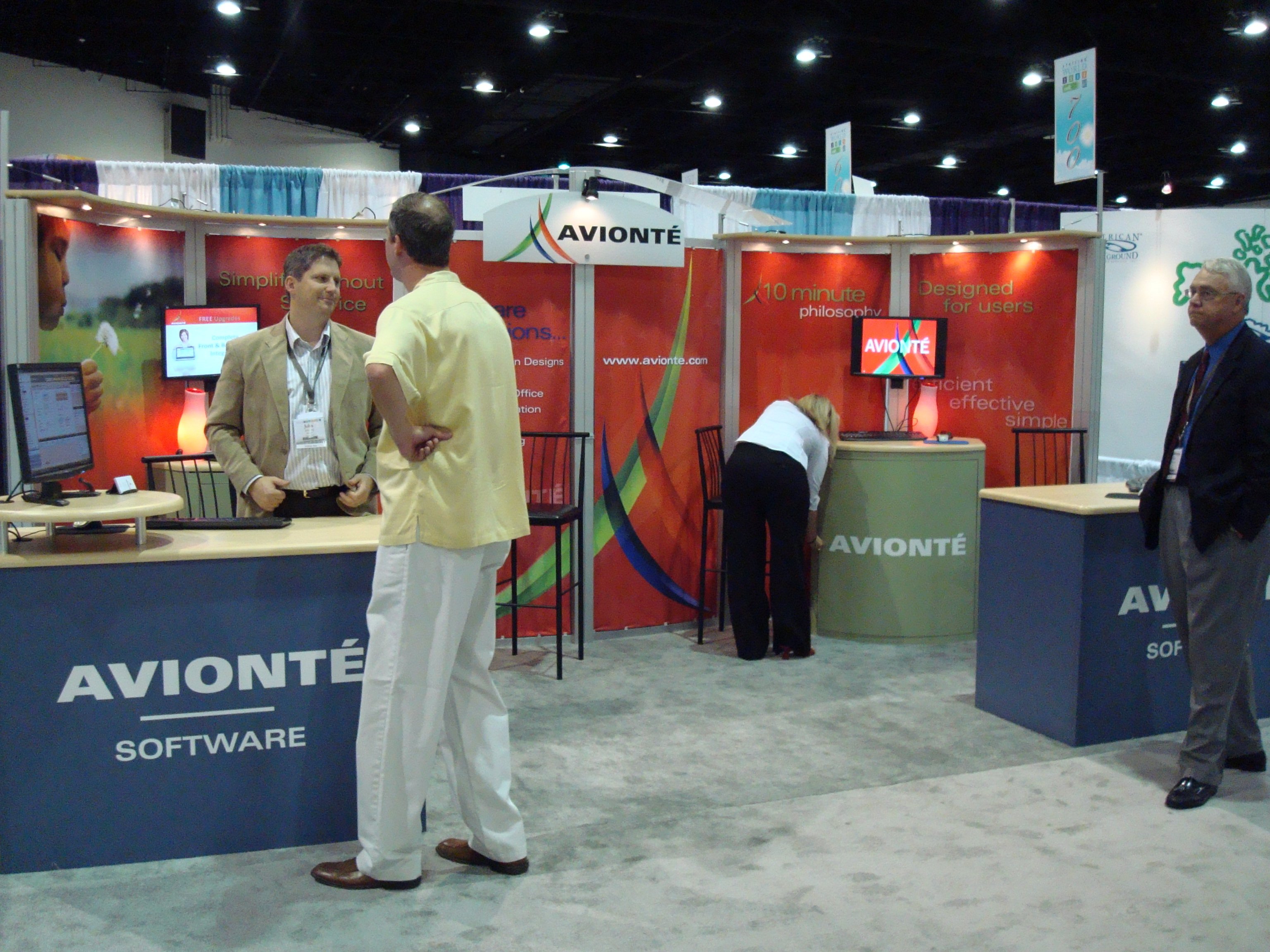 Avionté’s early exhibition booth at Staffing World in 2008