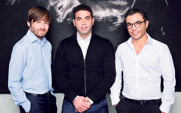 Pagaya co-founders Gal Krubiner, Yahav Yulzari and Avital Pardo standing together