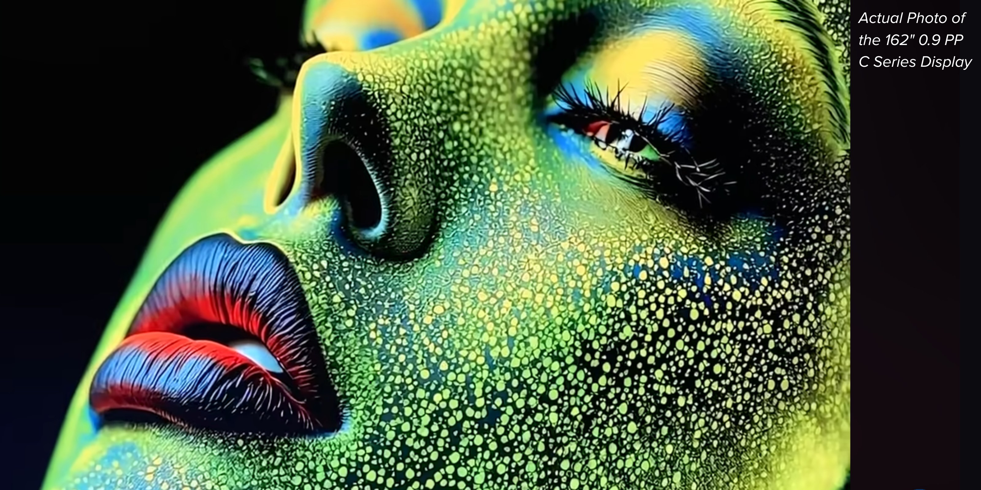 AWALL CoB MicroLED video wall displaying a vivid image