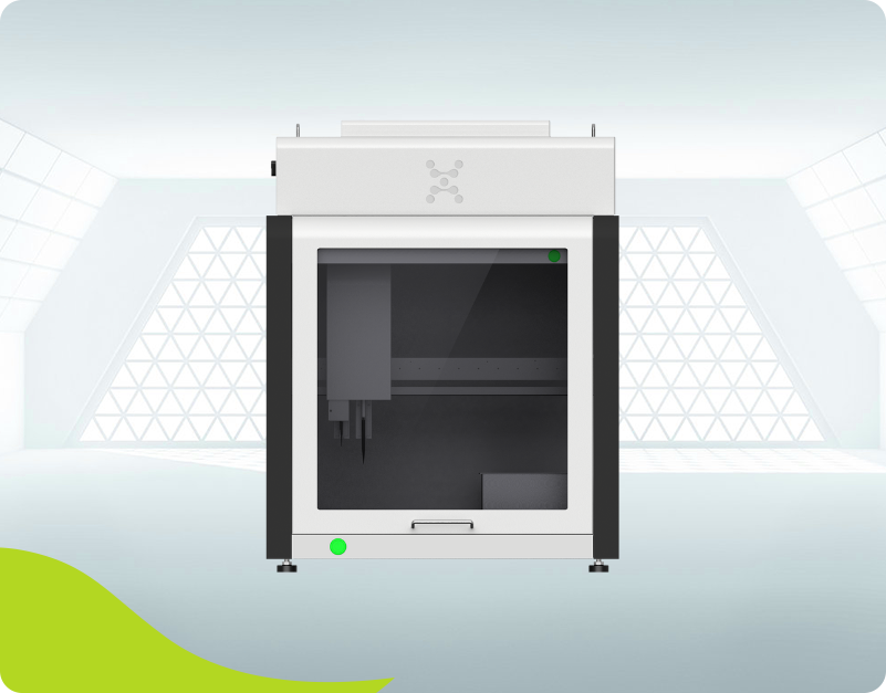 AxiLona AXP-100 nanopore gene sequencer shown in a laboratory-style product setting