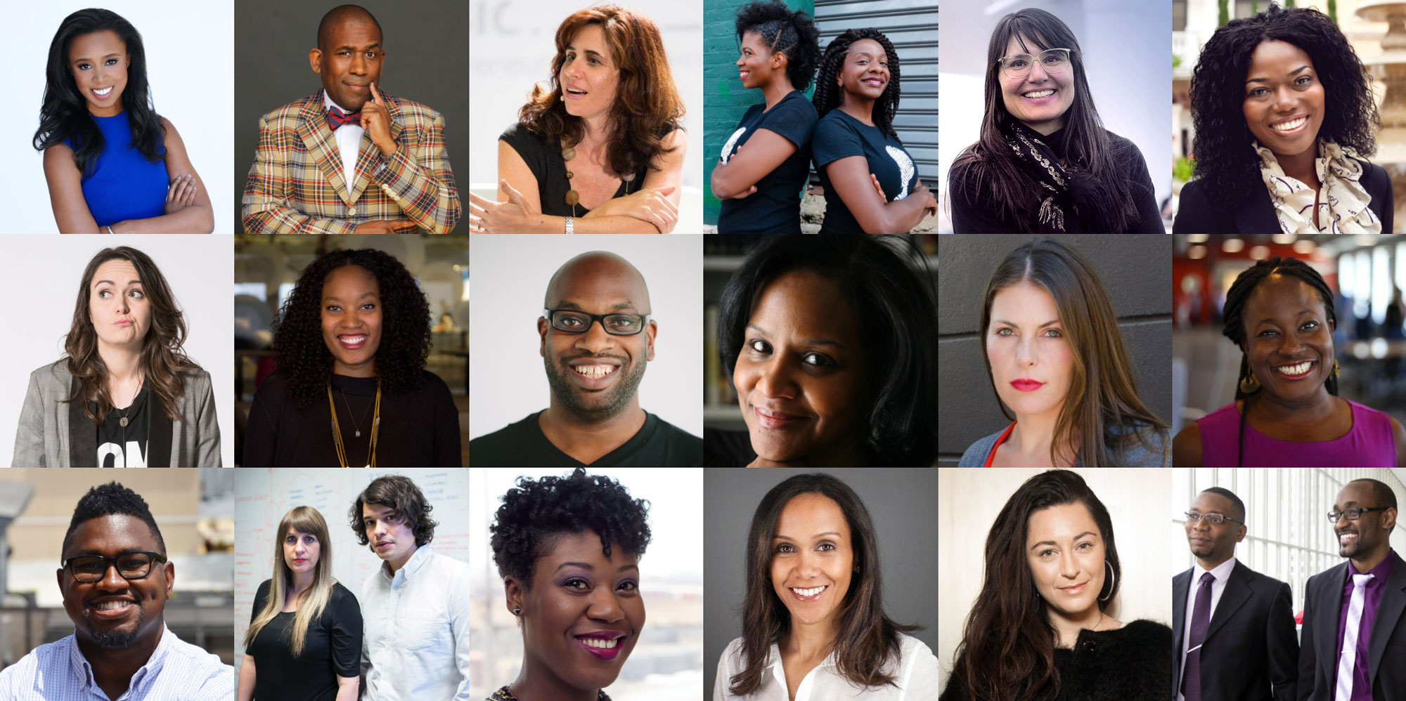 A collage of Backstage Capital portfolio founders