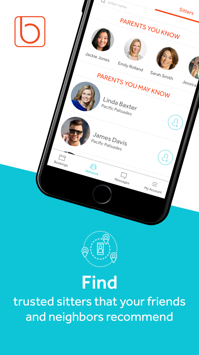 Bambino App Store promotional screenshot showing its babysitting app
