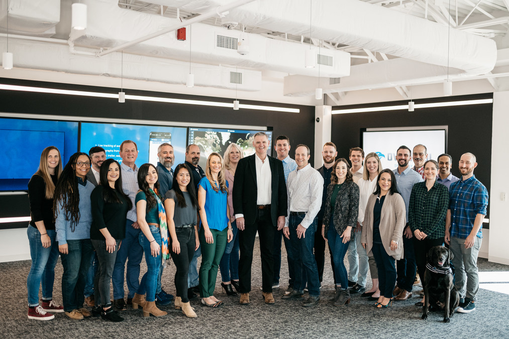 Barry Conlon with members of the Overhaul team in the company’s Austin office