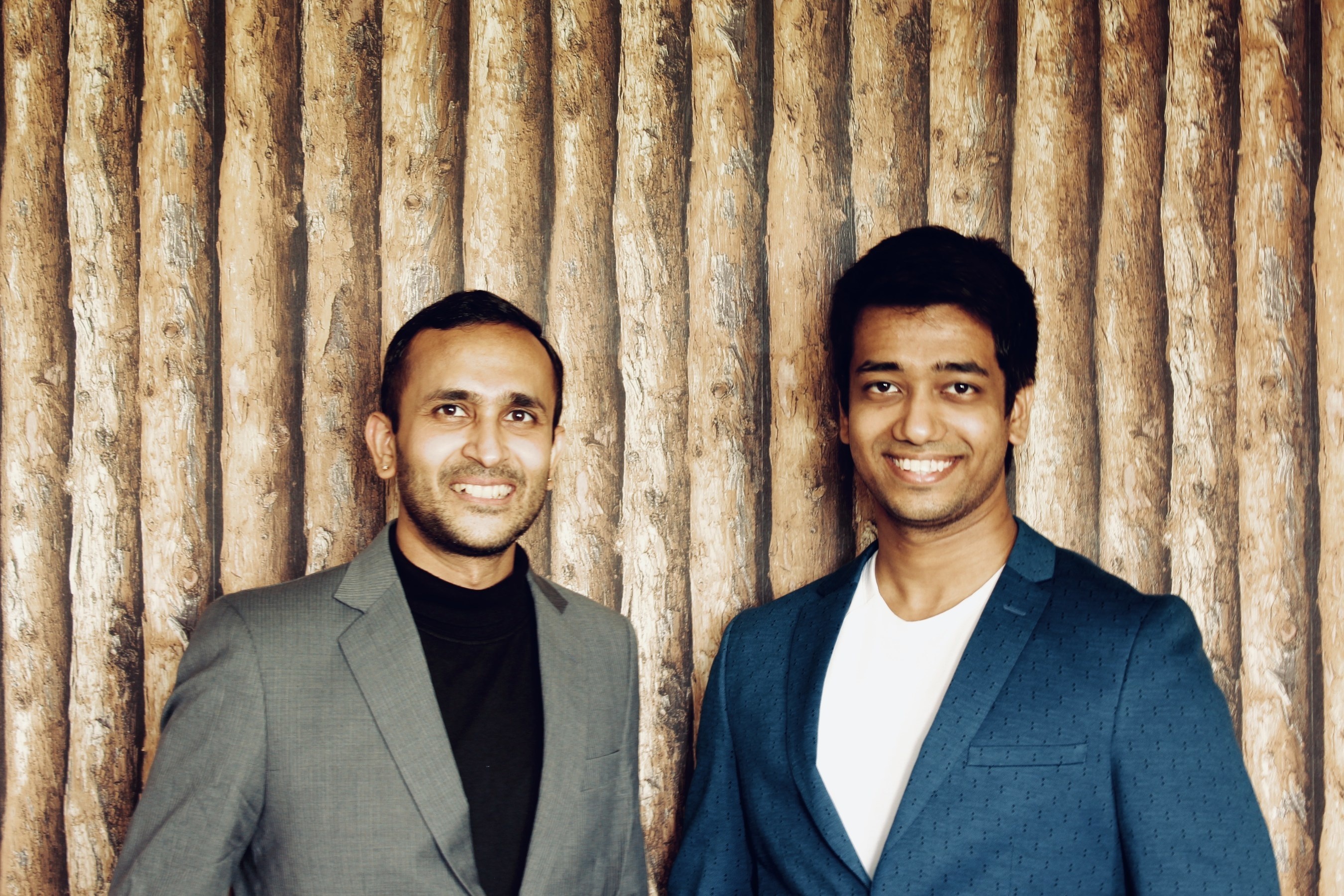 Vajro co-founders Baskar Agneeswaran, left, and Niwin Santhosh standing together