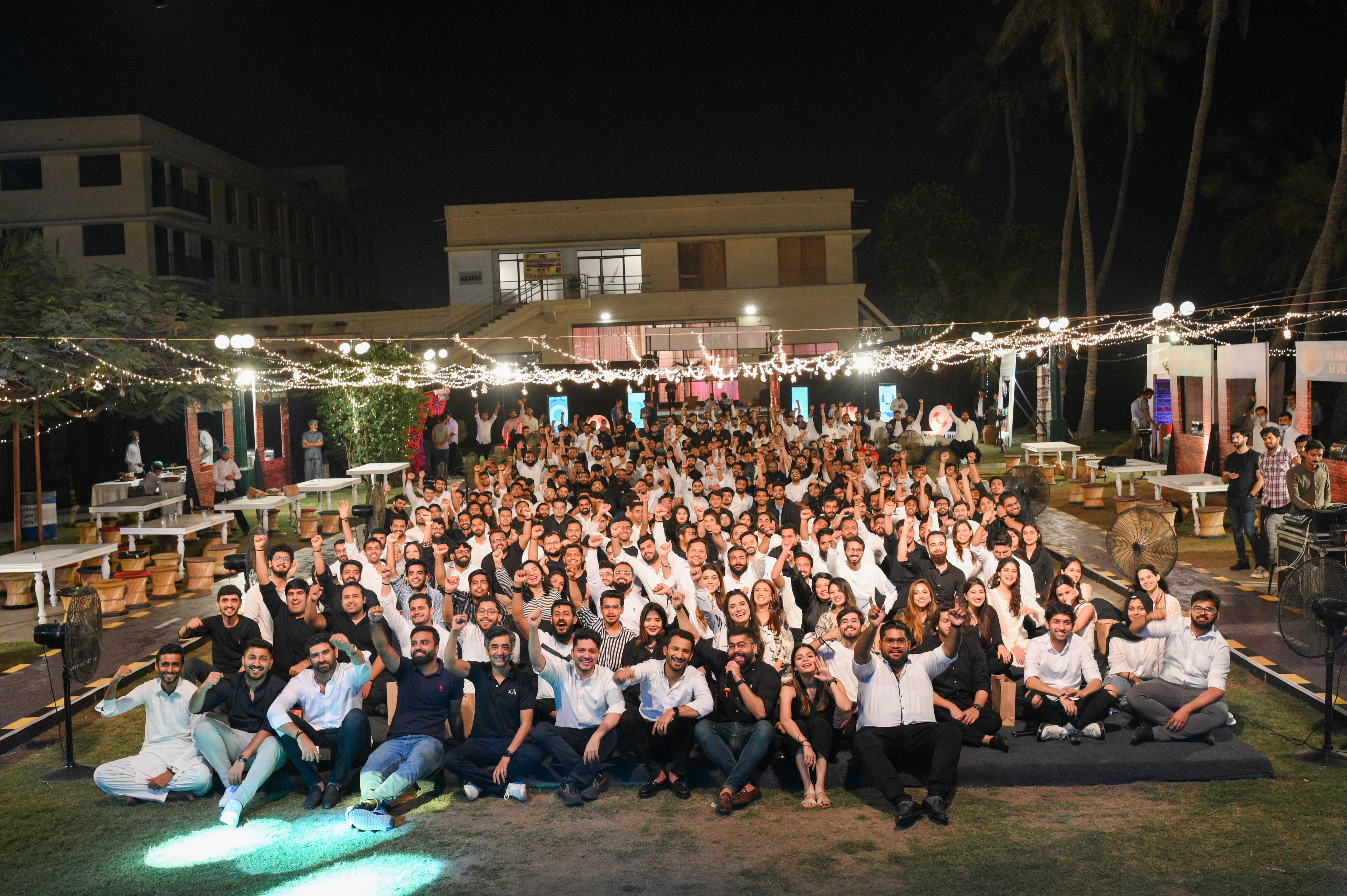 Bazaar team gathered for a company photograph