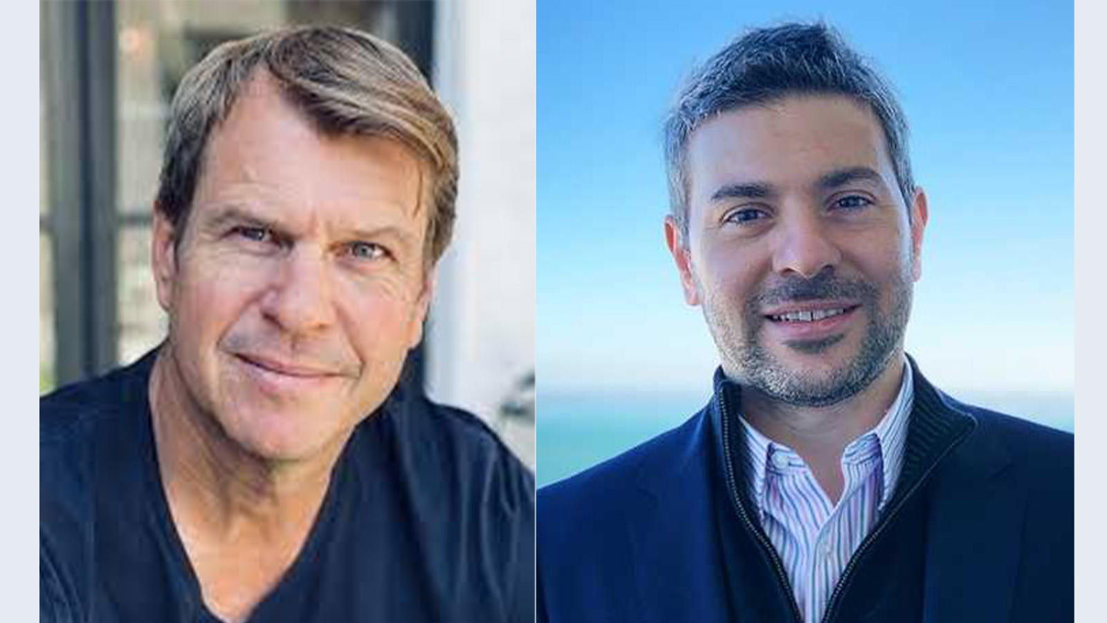 Fabric CEO Rob Delf, left, with BB Media CEO Tom Gennari in a press photograph