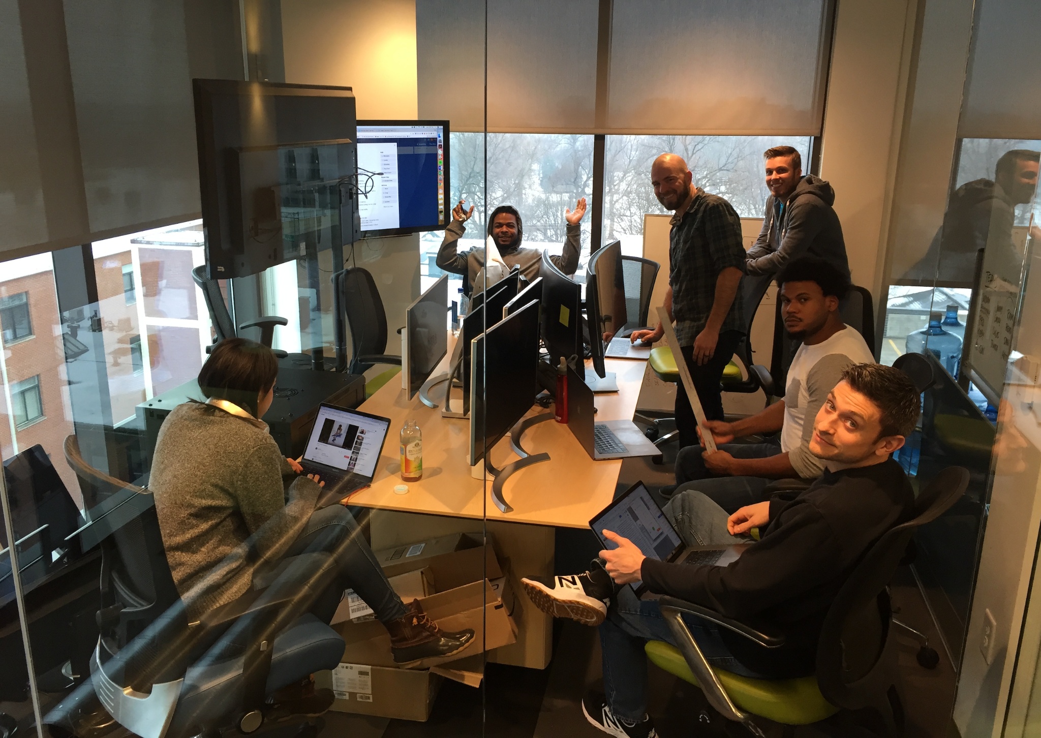 Early Beam employees gathered together in Columbus in 2016