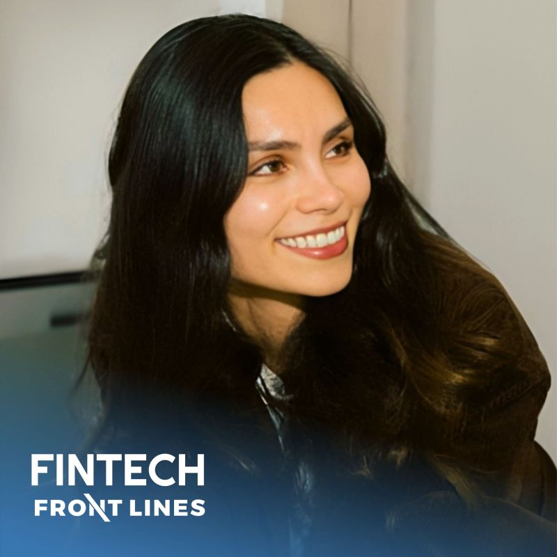 Beatriz Gomez smiling during her Fintech Front Lines interview