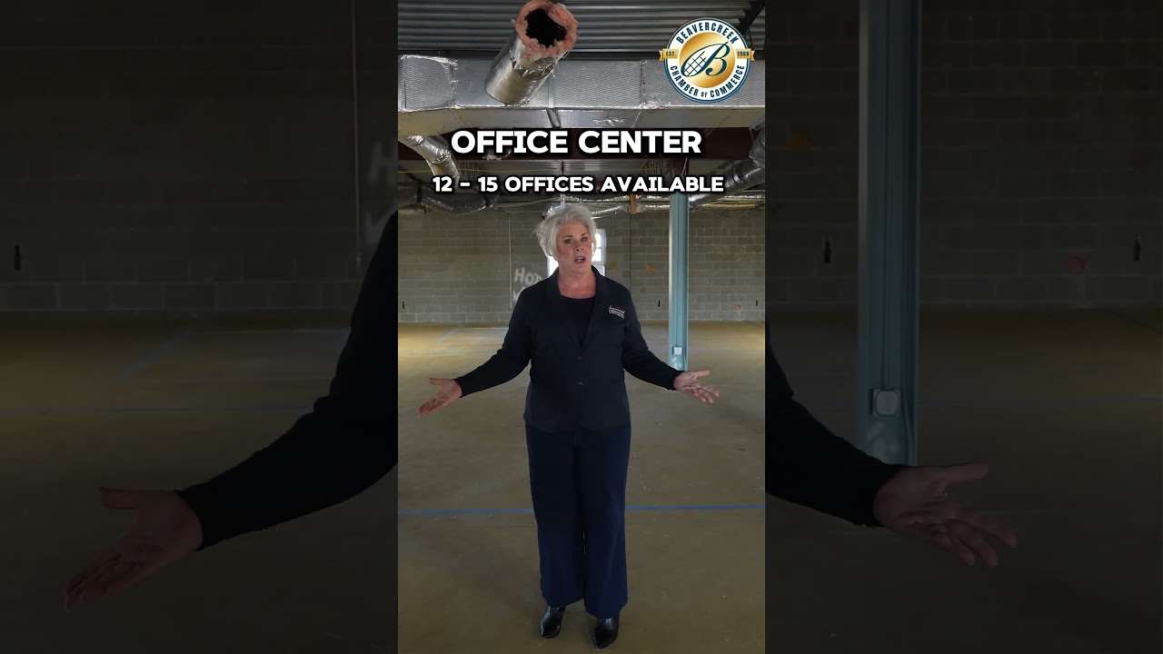 Wendy Rodgers standing inside the unfinished Beavercreek Chamber office center