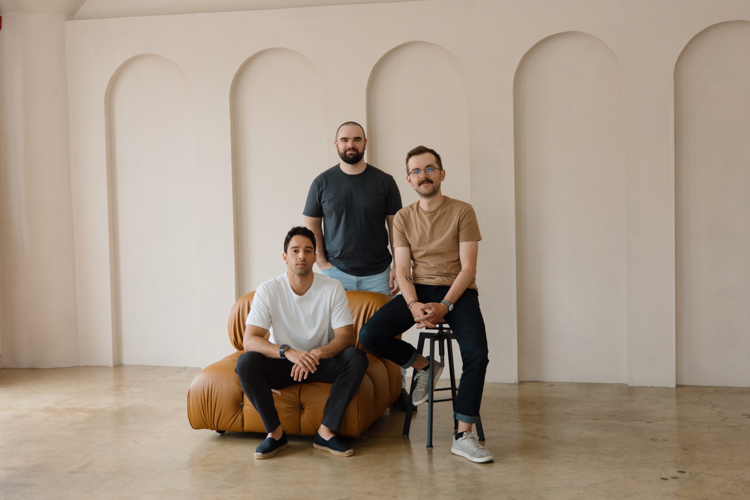 beehiiv founders Tyler Denk, Benjamin Hargett and Jacob Hurd together