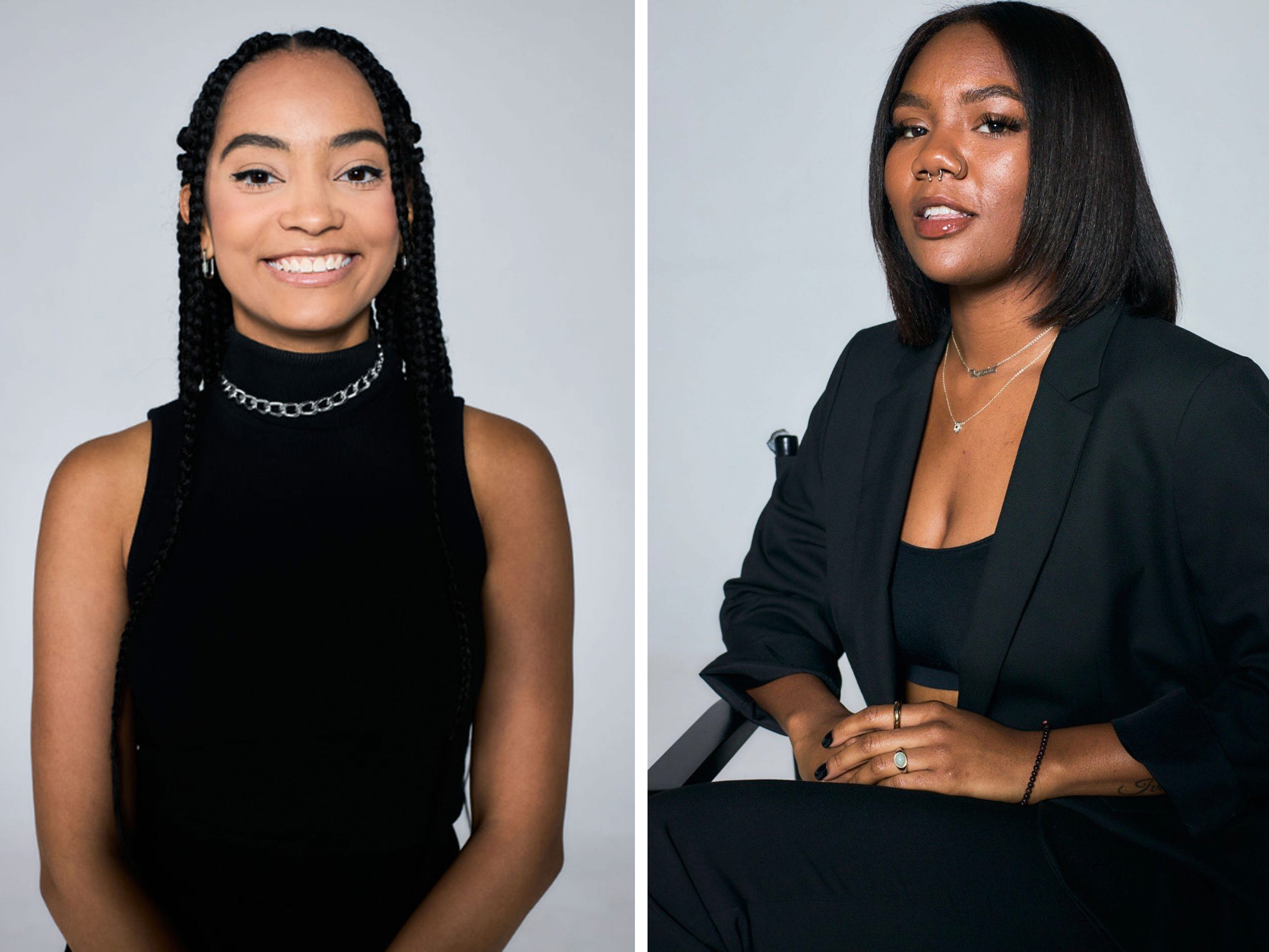 Bella Koenig on the left and Tikiyah Kai Ivey on the right in their CFG press portraits