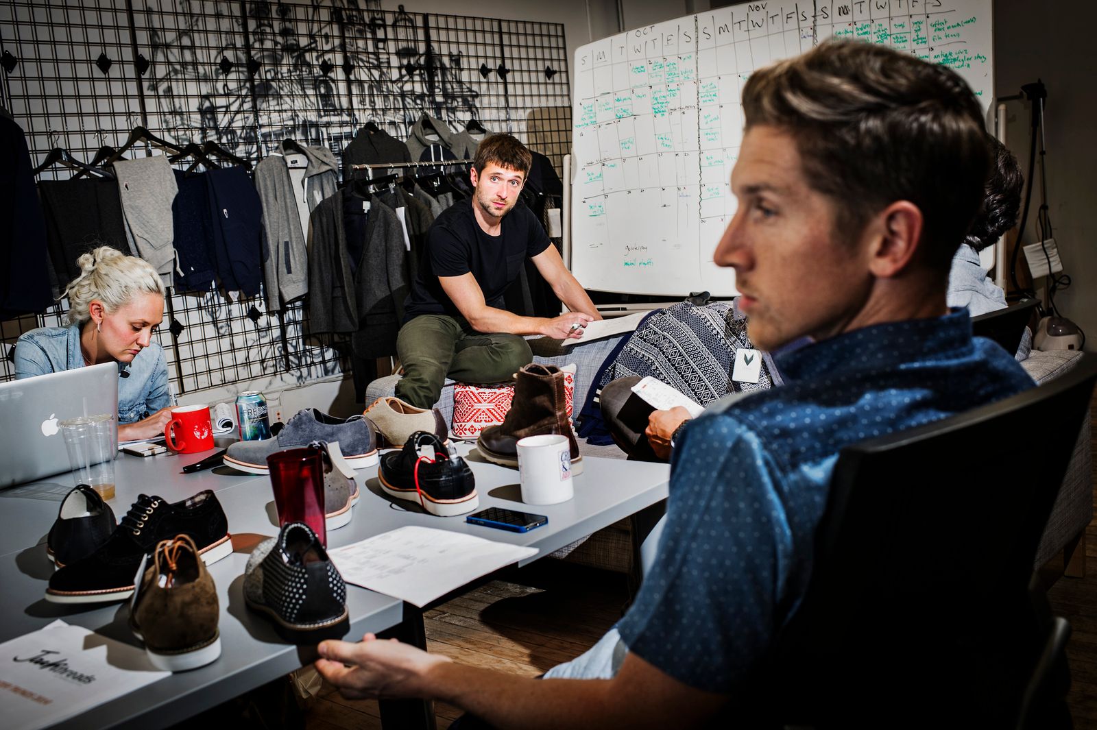 Ben Lerer and colleagues including Jason Ross during an office meeting