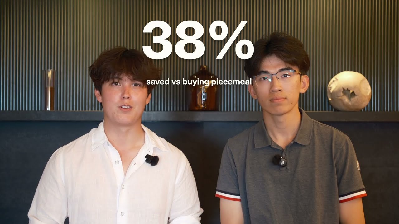 Benjamin Martindale and his co-founder in Donkey's launch film beside a reported 38 percent saving
