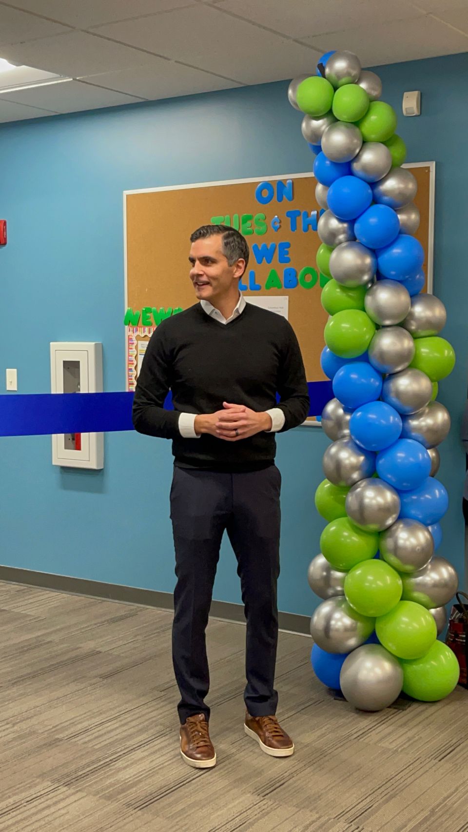 Benjamin Shaker speaking at the reopening of agilon health's renovated Columbus hub in January 2023