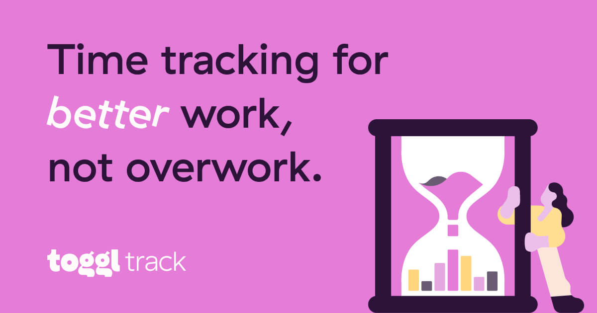 Official Toggl Track editorial artwork showing its time tracking product