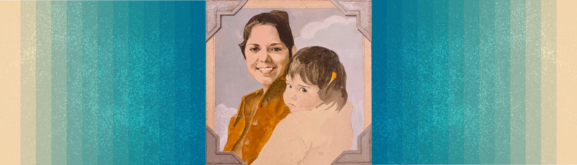 Savage Brands’ illustrated family-history artwork showing a mother and child