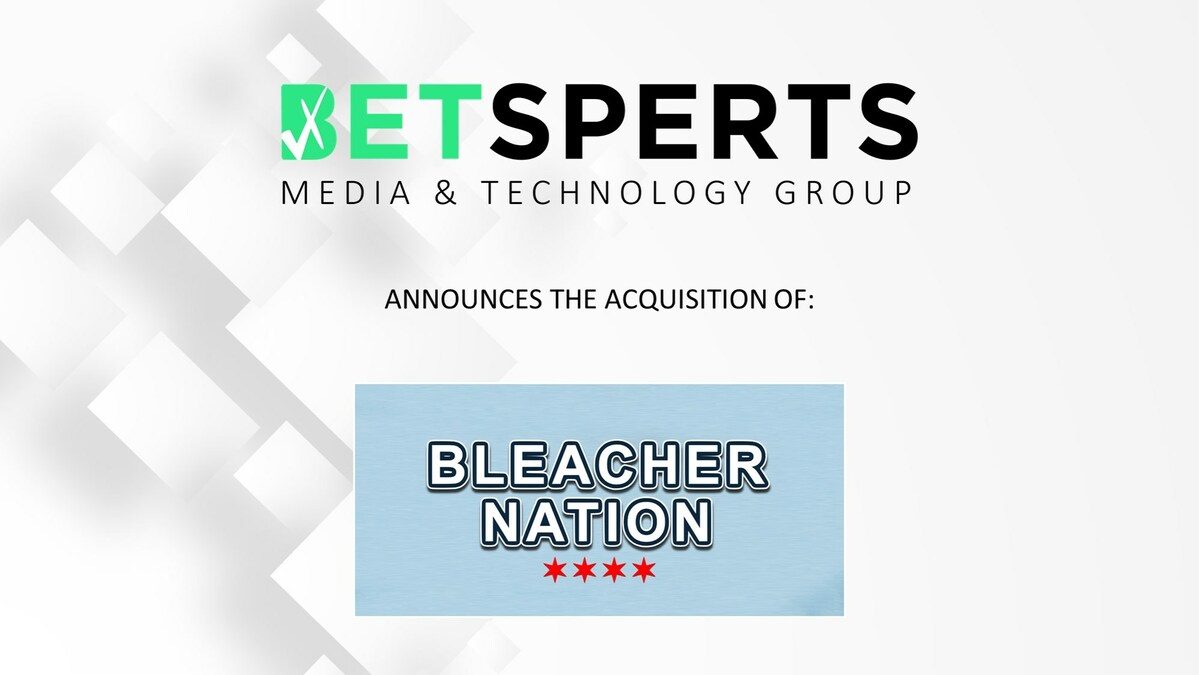 Graphic announcing Betsperts' acquisition of Bleacher Nation