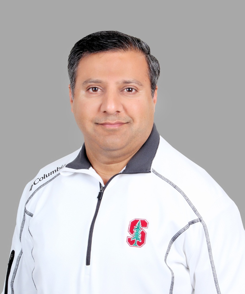 Beyond Codes founder and CEO Gaurav Kumar wearing a Stanford jacket