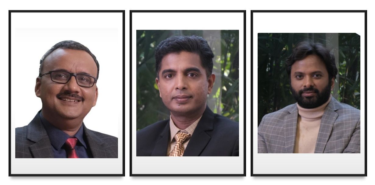 BigHaat cofounders Sachin Nandwana, Sateesh Nukala and Kiran Vunnam, from left to right