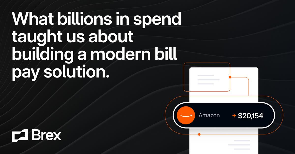 Brex editorial graphic about building a modern bill pay solution
