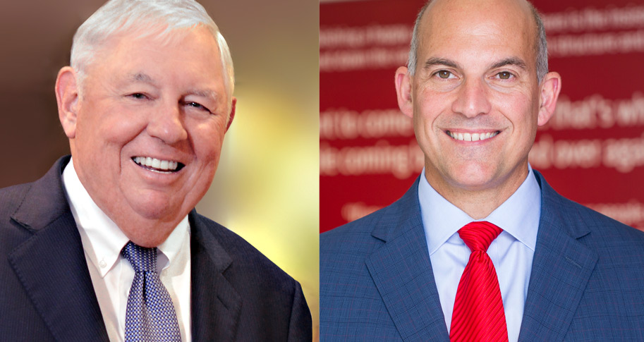 Separate photographs of Bill Dillard II, left, and Matt Waller, right