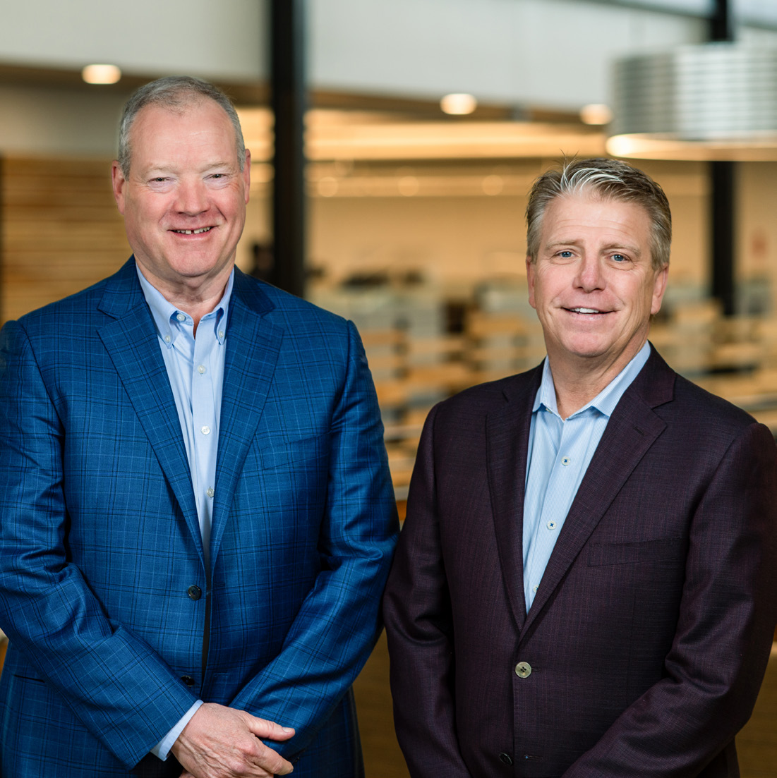 Pat Bowe, left, and Bill Krueger, right, standing together at The Andersons