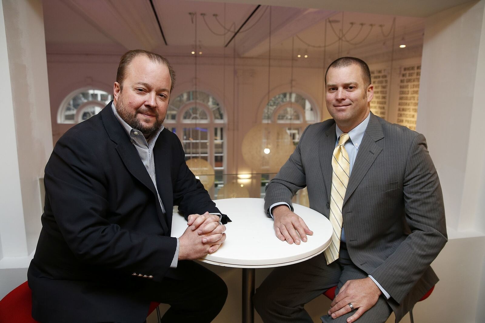 Bill Marvin, left, and co-founder Chris Seib seated together at Philadelphia’s Warwick Hotel