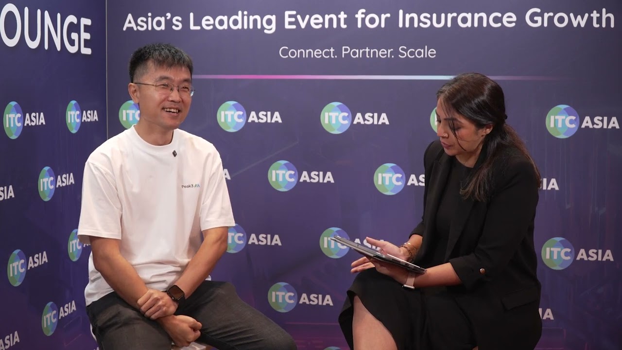 Bill Song seated for an interview at ITC Asia 2026