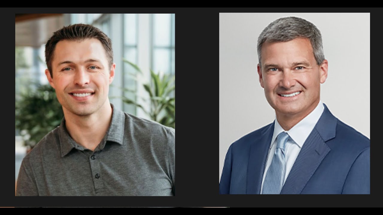 Interview artwork showing Sten Morgan on the left and Bill Williams on the right