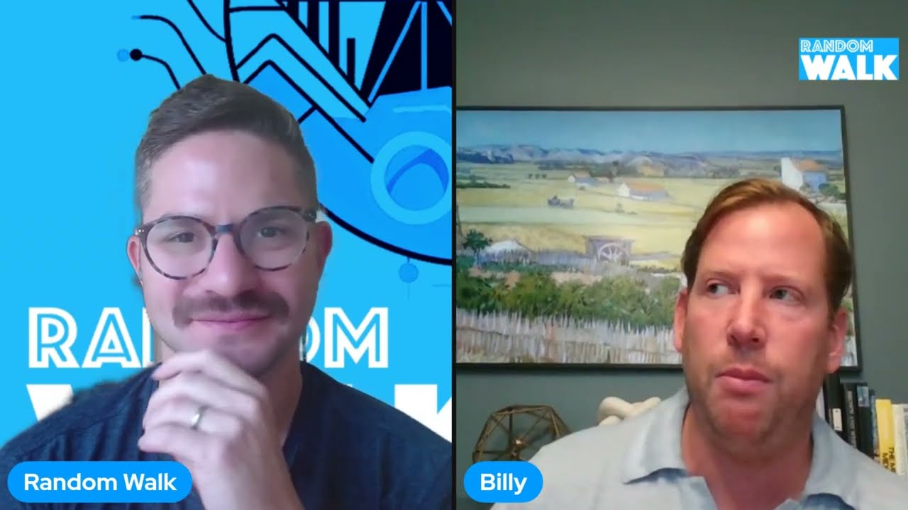 Billy Libby, right, speaking in a remote Random Walk interview
