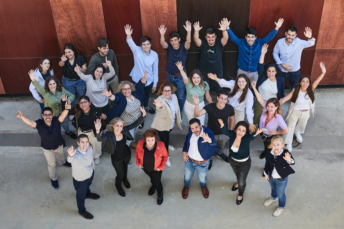 Biocat team pictured together in an archival photograph published on its contact page