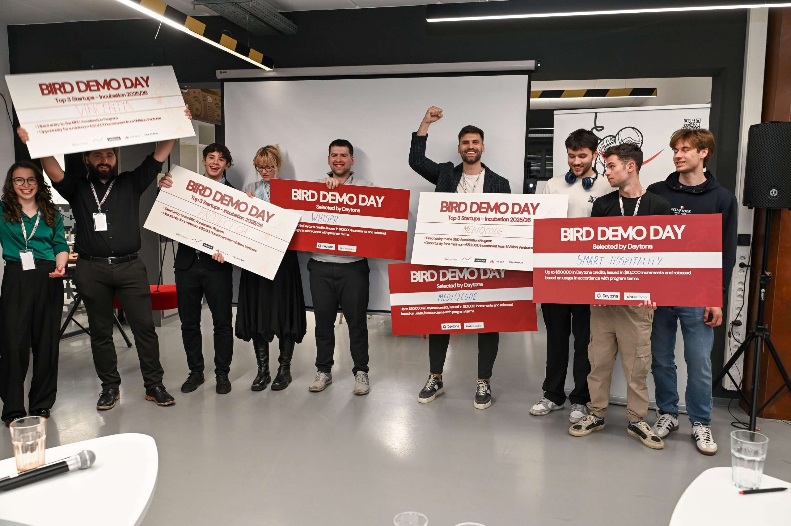 Startup participants gathered at BIRD Incubator’s 2026 incubation Demo Day