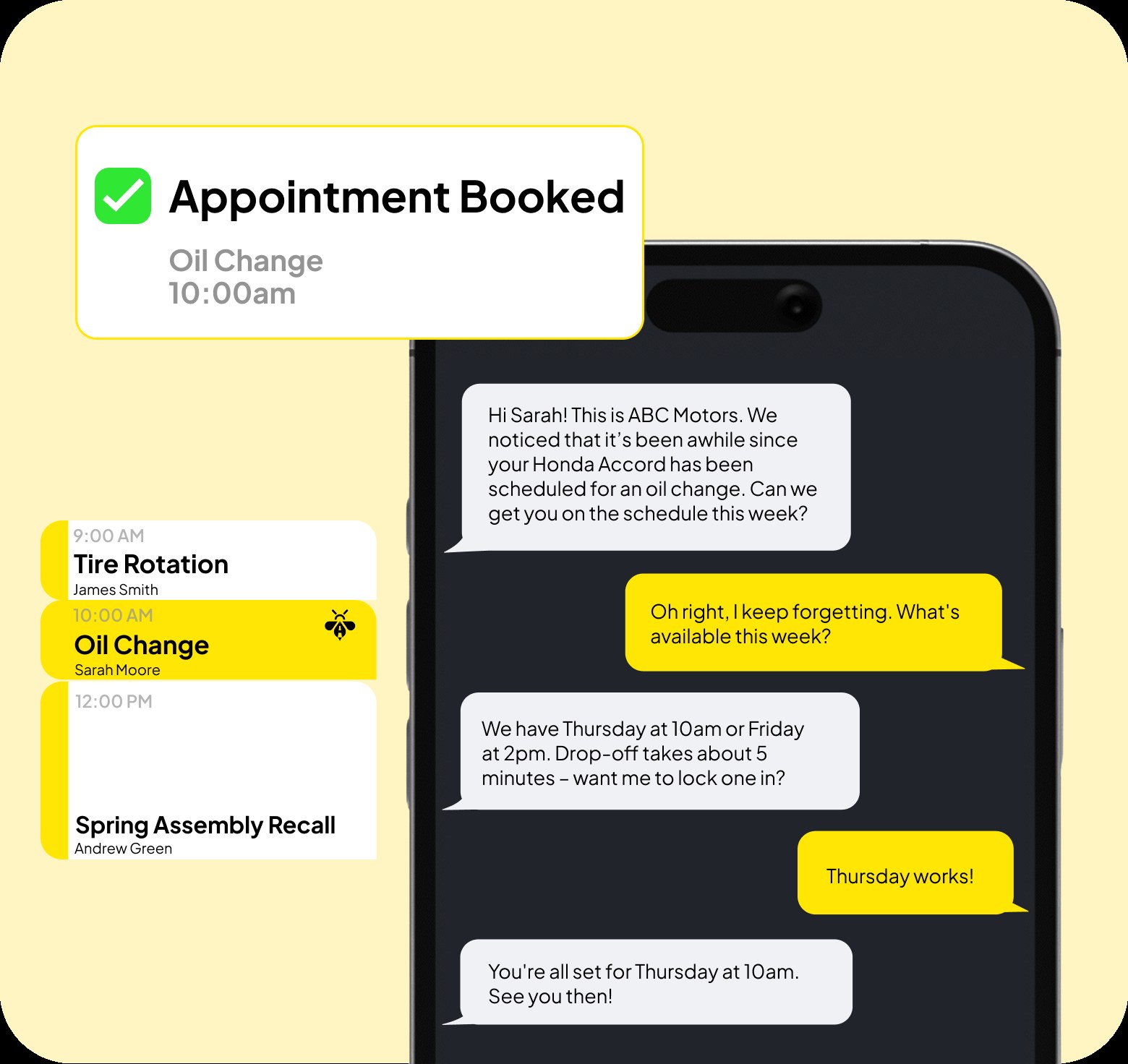 BizzyCar Service Engine interface