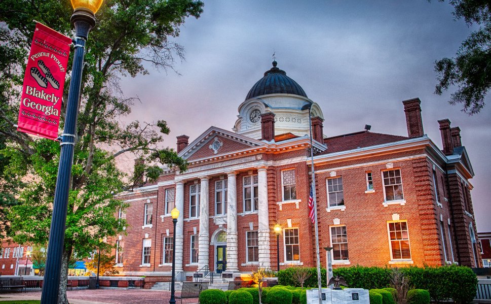 The historic Early County Courthouse on the square in Blakely, Georgia