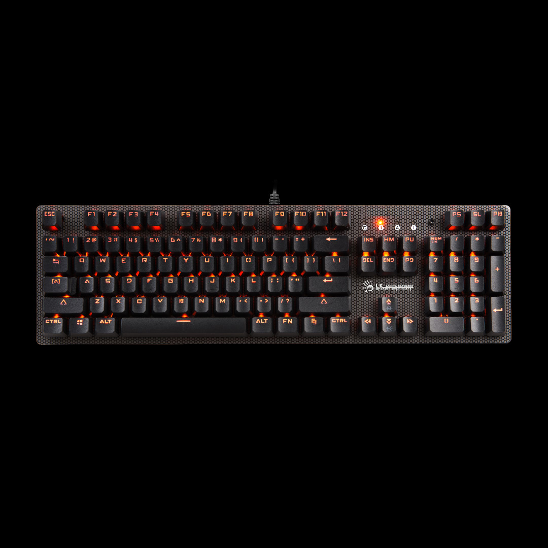 Bloody Light Strike gaming keyboard, angled product view