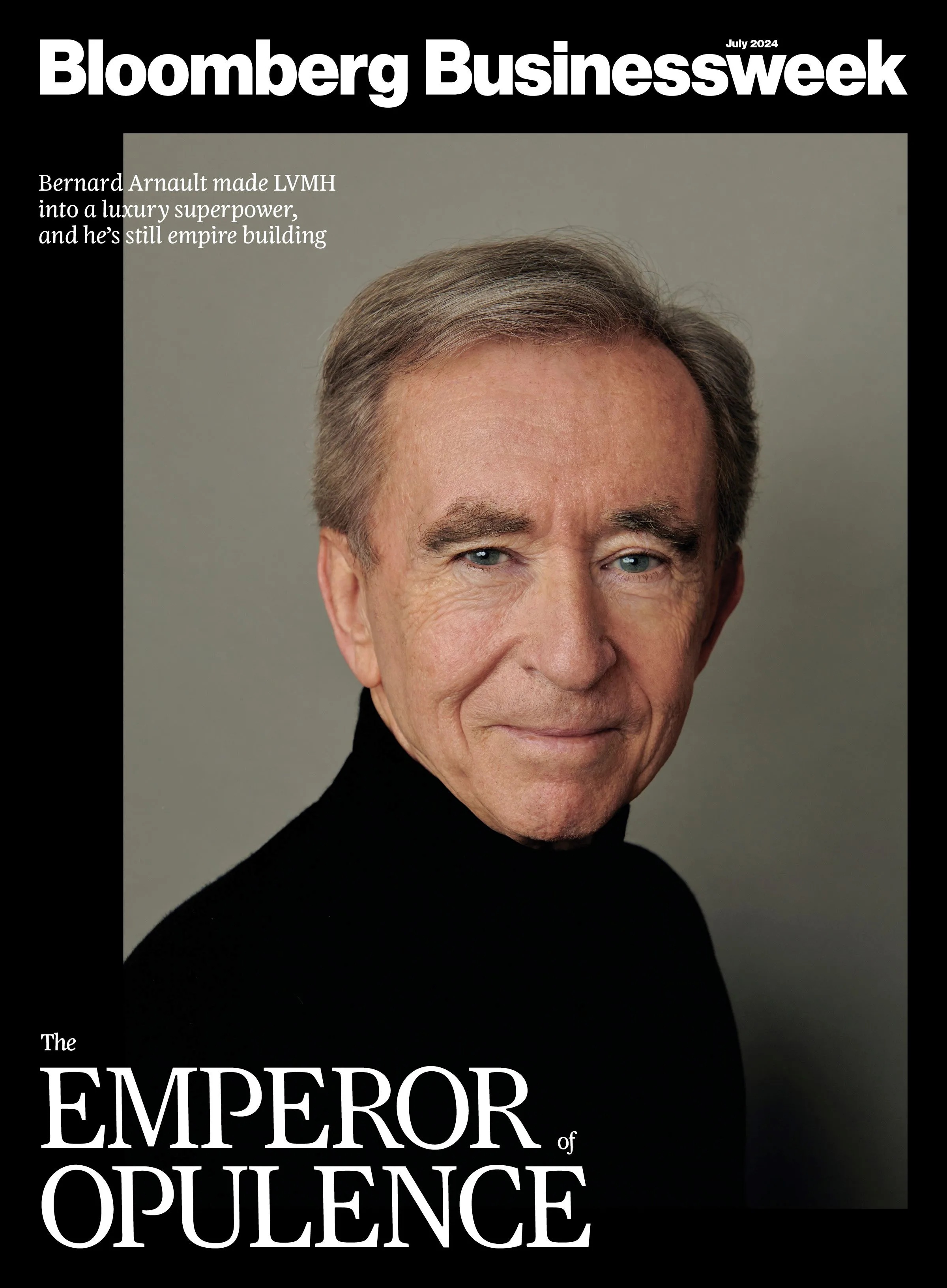 July 2024 Bloomberg Businessweek cover featuring Bernard Arnault