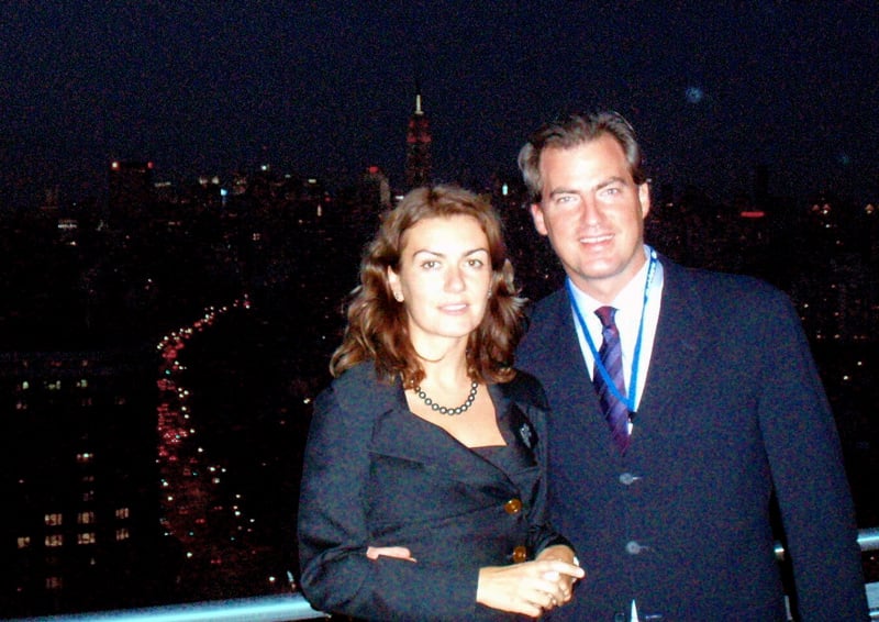 BlueMatrix co-founders Skye Hauptman and Patricia Horotan at a New York roundtable circa 2006