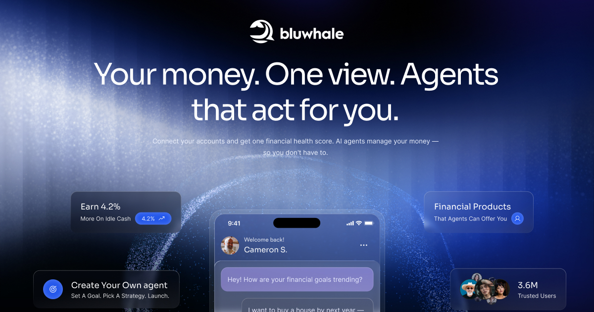 Bluwhale brand artwork