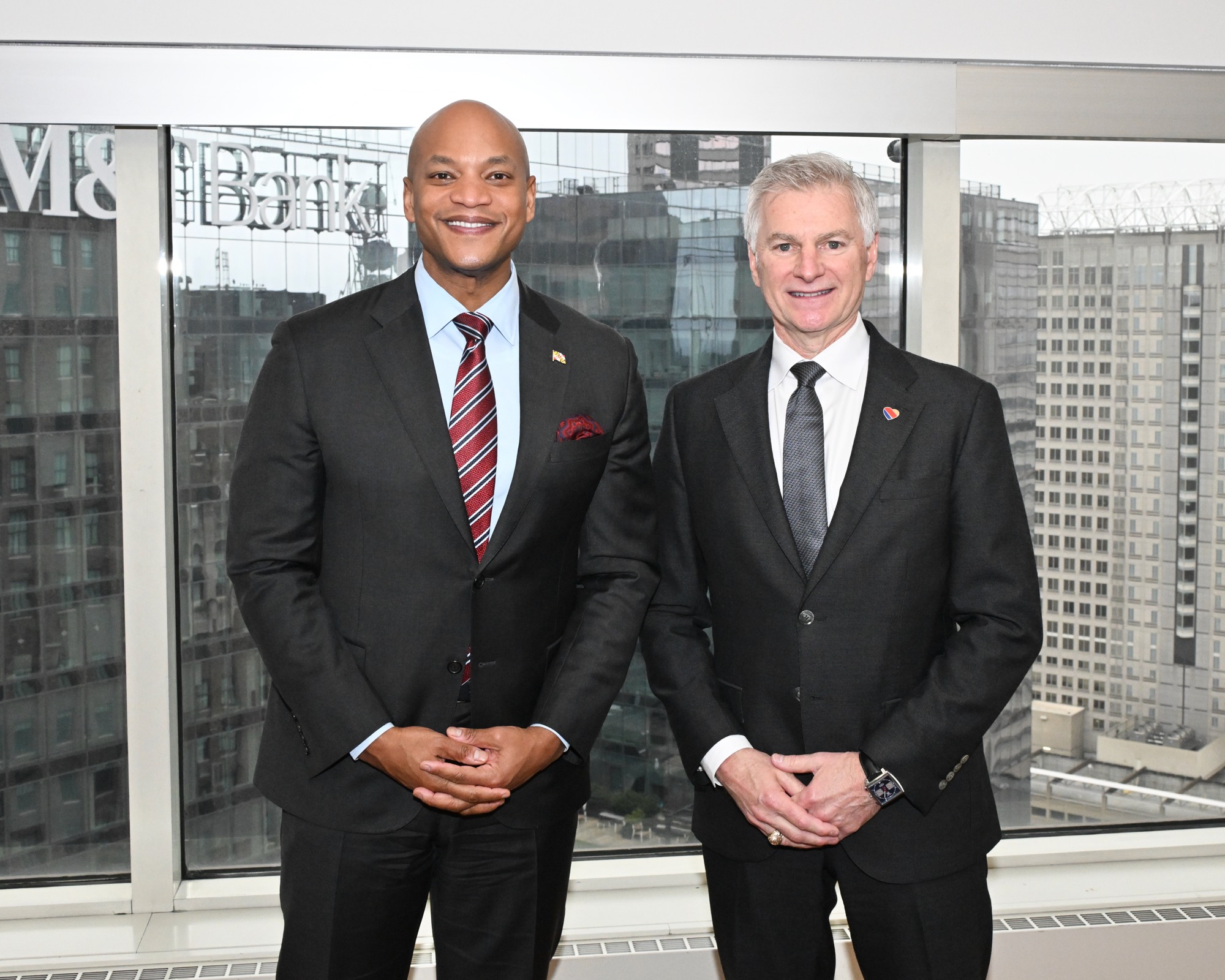 Bob Jordan and Maryland Governor Wes Moore during a visit in Baltimore