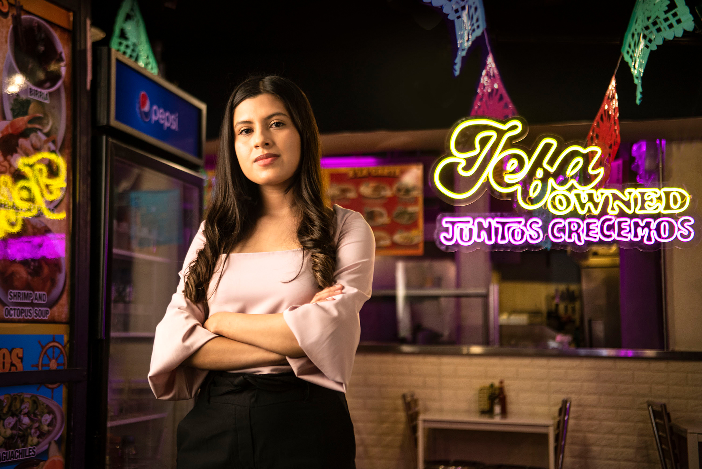 Jefa-Owned campaign artwork and participants for PepsiCo Juntos Crecemos